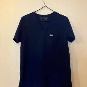 Figs Women's Navy Blue Short Sleeve Top